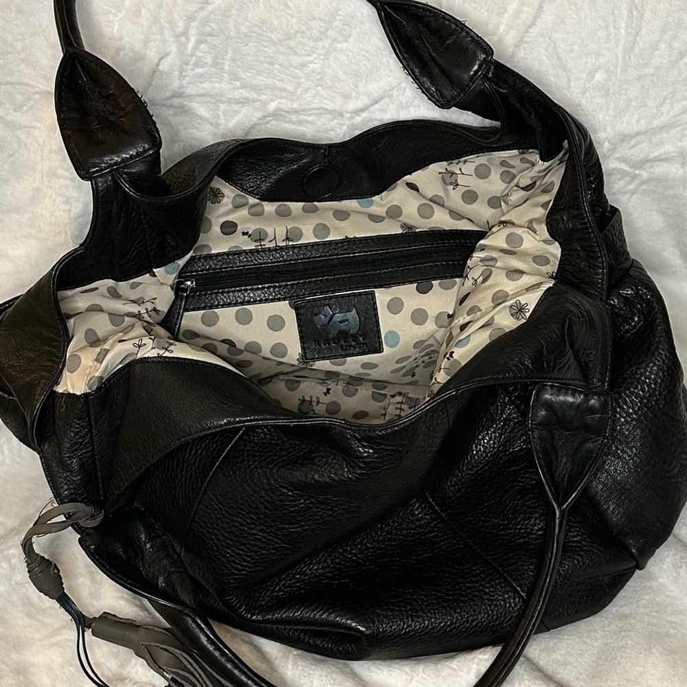 🩷RADLEY LONDON Black Leather Hobo Bag - Picture 3 of 14